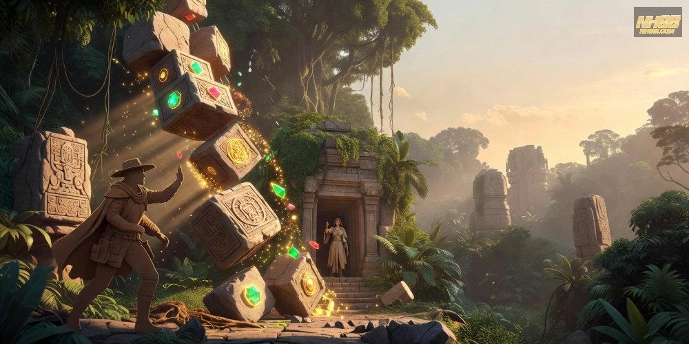 Trải nghiệm Gonzo's Quest live với hiệu ứng avalanche độc đáo và dealer tương tác