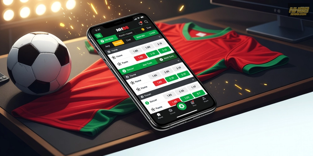Minh họa các bước cá cược thể thao trên NH88 với giao diện trực quan