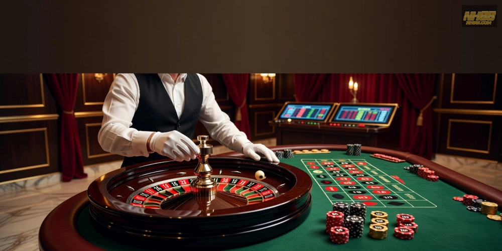 Trò chơi roulette live hấp dẫn với bánh xe quay thực tế trên nh88